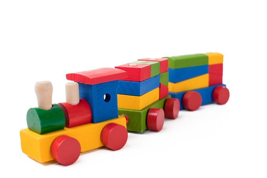 Colorful Wooden Toy Train