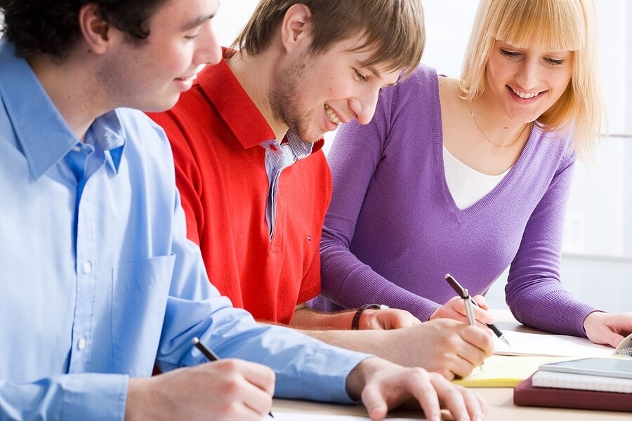 Three high school students