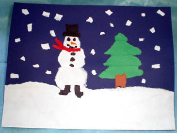 WinterCrafts,TornPaperPicture