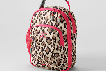 leopard print Lands End lunch box