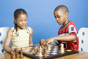 Children playing chess