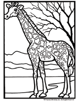 Giraffe Coloring Page