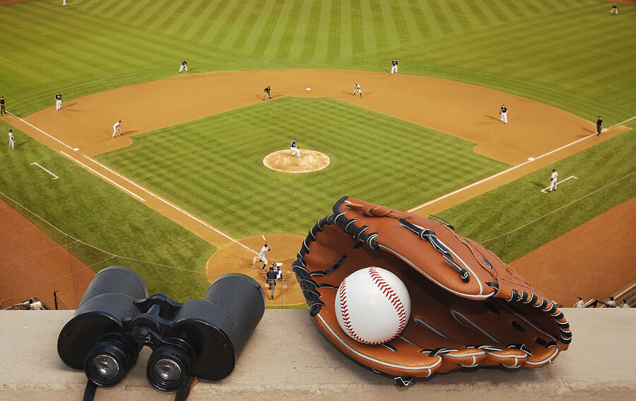 Fathers Day activities, view of baseball field