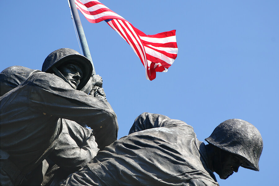 Fathers Day activities, Arlington Cemetary war monument