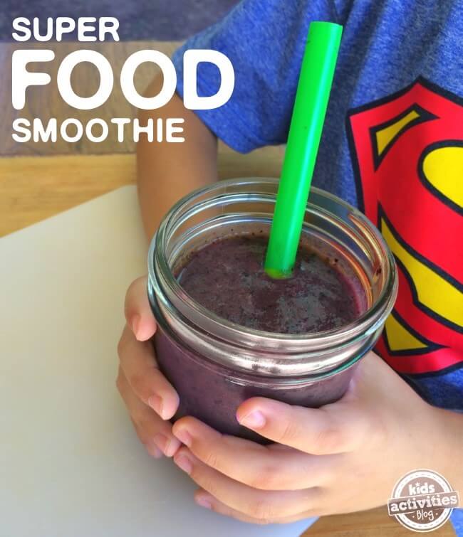 Child Drinking Vegetable Smoothie